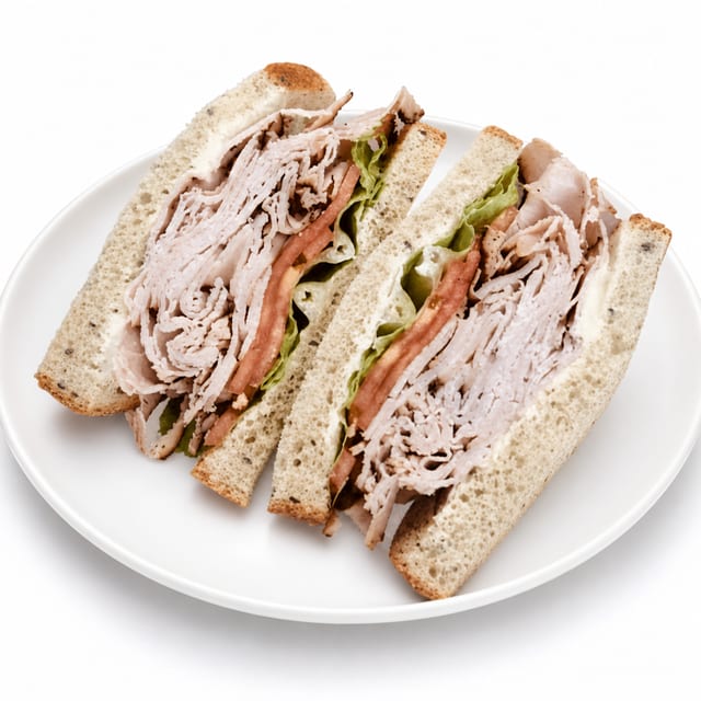 Natural Turkey Pastrami Sandwich.